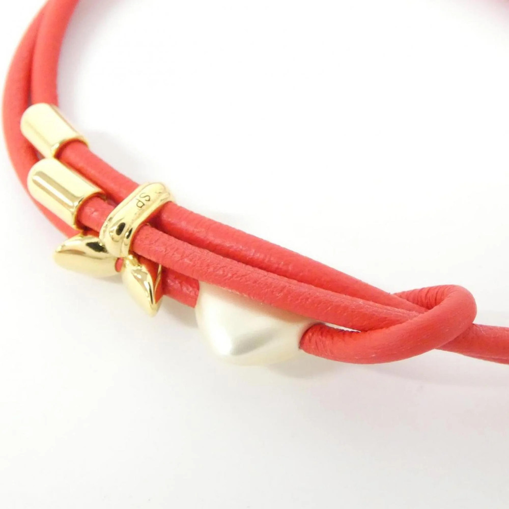 LOUIS VUITTON Red Pearl Heart Charm Bracelet - Picture 4 of 4